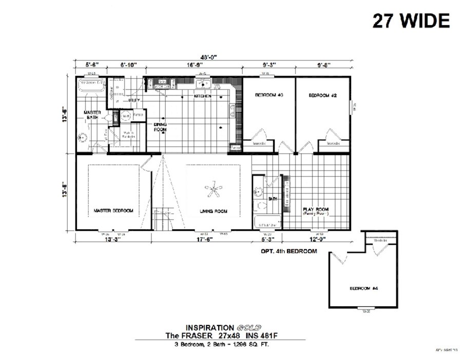 The INS481F FRASER         CLAYTON Floor Plan