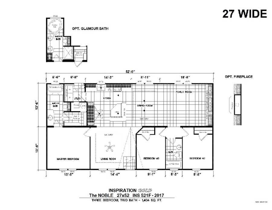 The INS521F NOBLE          CLAYTON Floor Plan