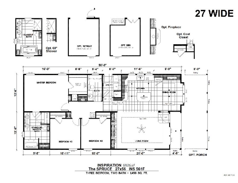 The INS561F SPRUCE CLAYTON Floor Plan