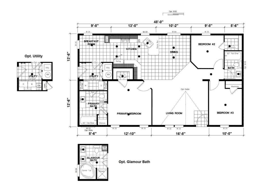 The DRM483F 48' DREAM Floor Plan