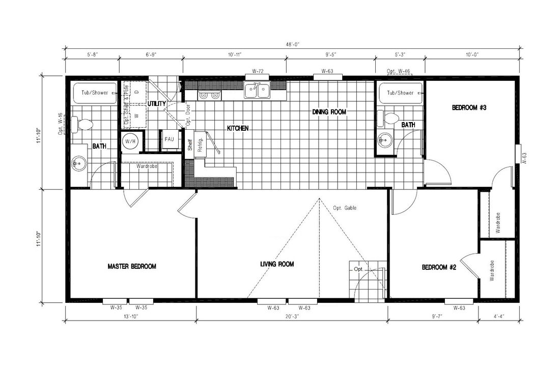 The DRM481A 2448' DREAM Floor Plan