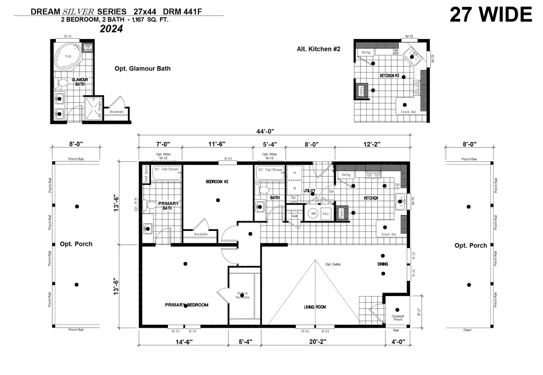 The DRM441F 44' DREAM Floor Plan