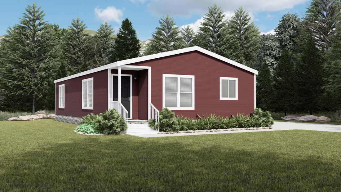 The DRM441F 44'              DREAM Exterior. This Manufactured Mobile Home features 2 bedrooms and 2 baths.