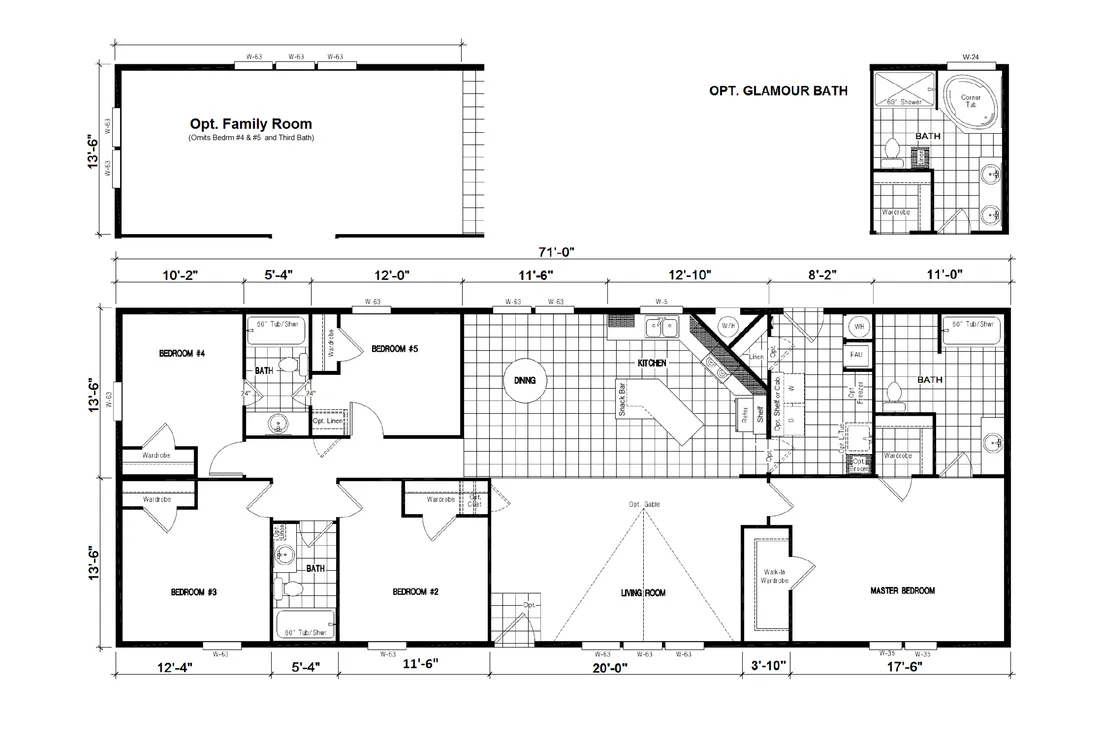 The DRM711F 71' DREAM Floor Plan