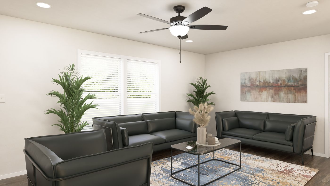 The DRM682F 68' DREAM Living Room. This Manufactured Mobile Home features 4 bedrooms and 2 baths.