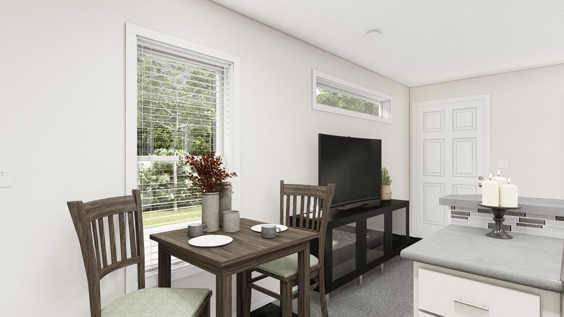 The DRM401M 40'              DREAM Dining Area. This Manufactured Mobile Home features 1 bedroom and 1 bath.