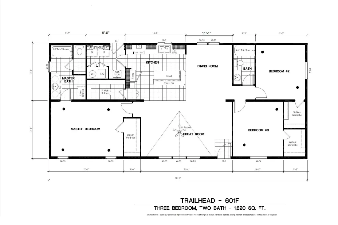 The TH601F CLAYTON Floor Plan