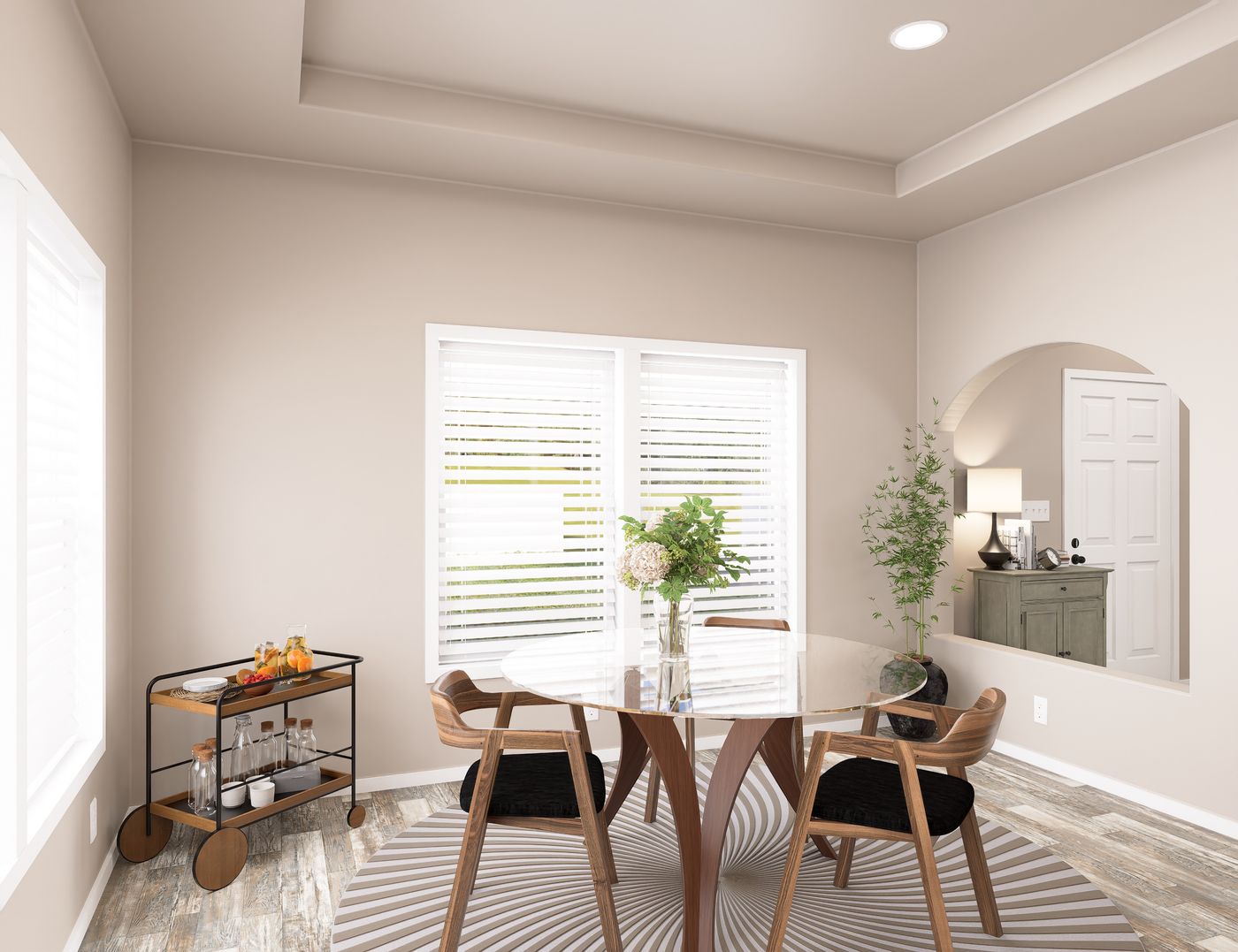 The PREFERRED PLUS CP601F CLAYTON Dining Area. This Manufactured Mobile Home features 3 bedrooms and 2 baths.