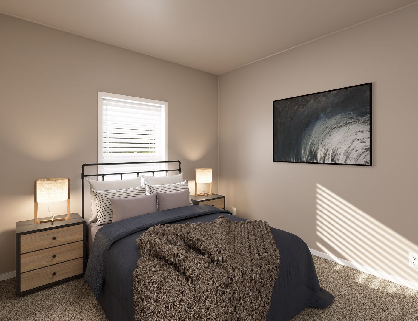 The PREFERRED PLUS CP601F CLAYTON Bedroom. This Manufactured Mobile Home features 3 bedrooms and 2 baths.