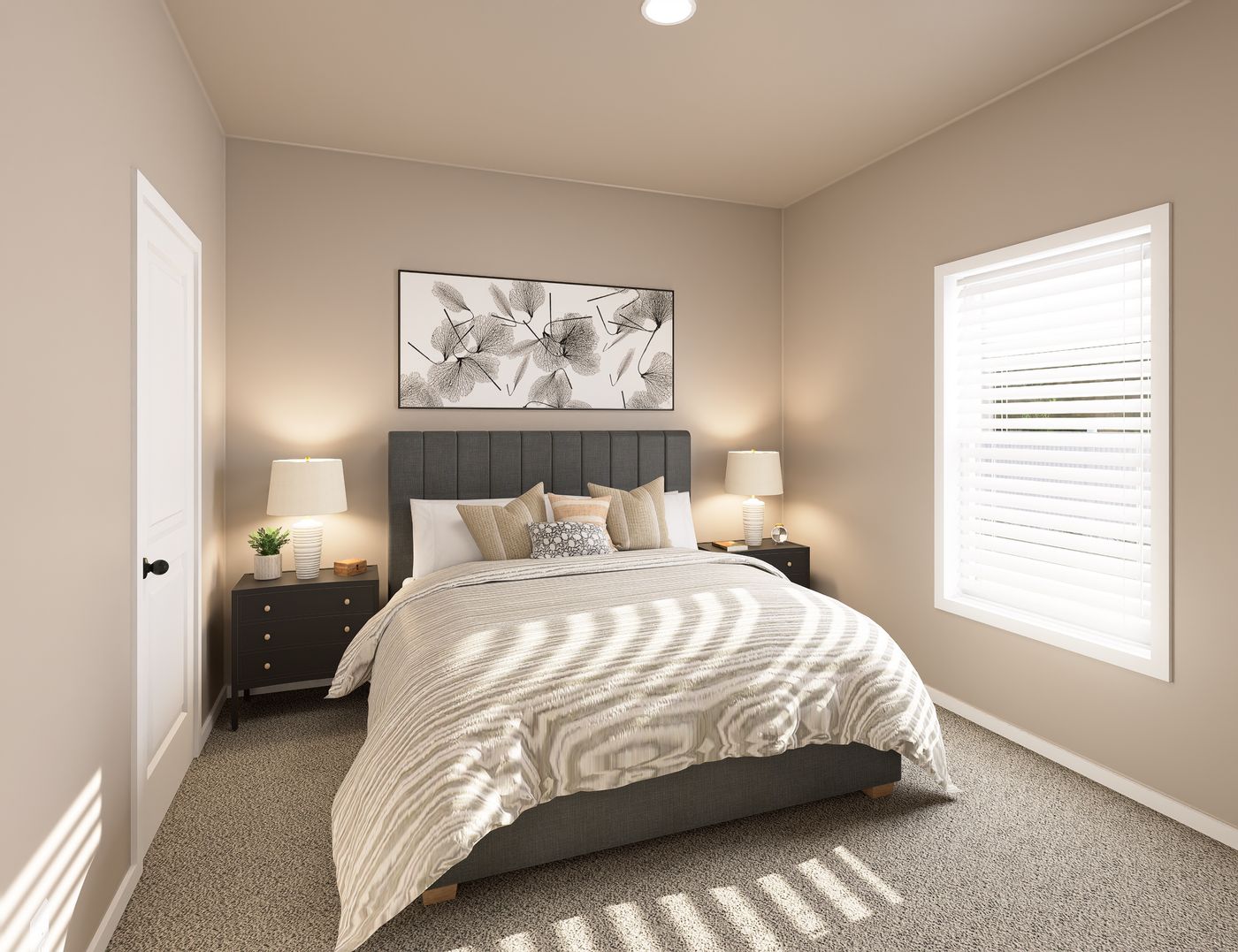 The PREFERRED PLUS CP601F CLAYTON Bedroom. This Manufactured Mobile Home features 3 bedrooms and 2 baths.