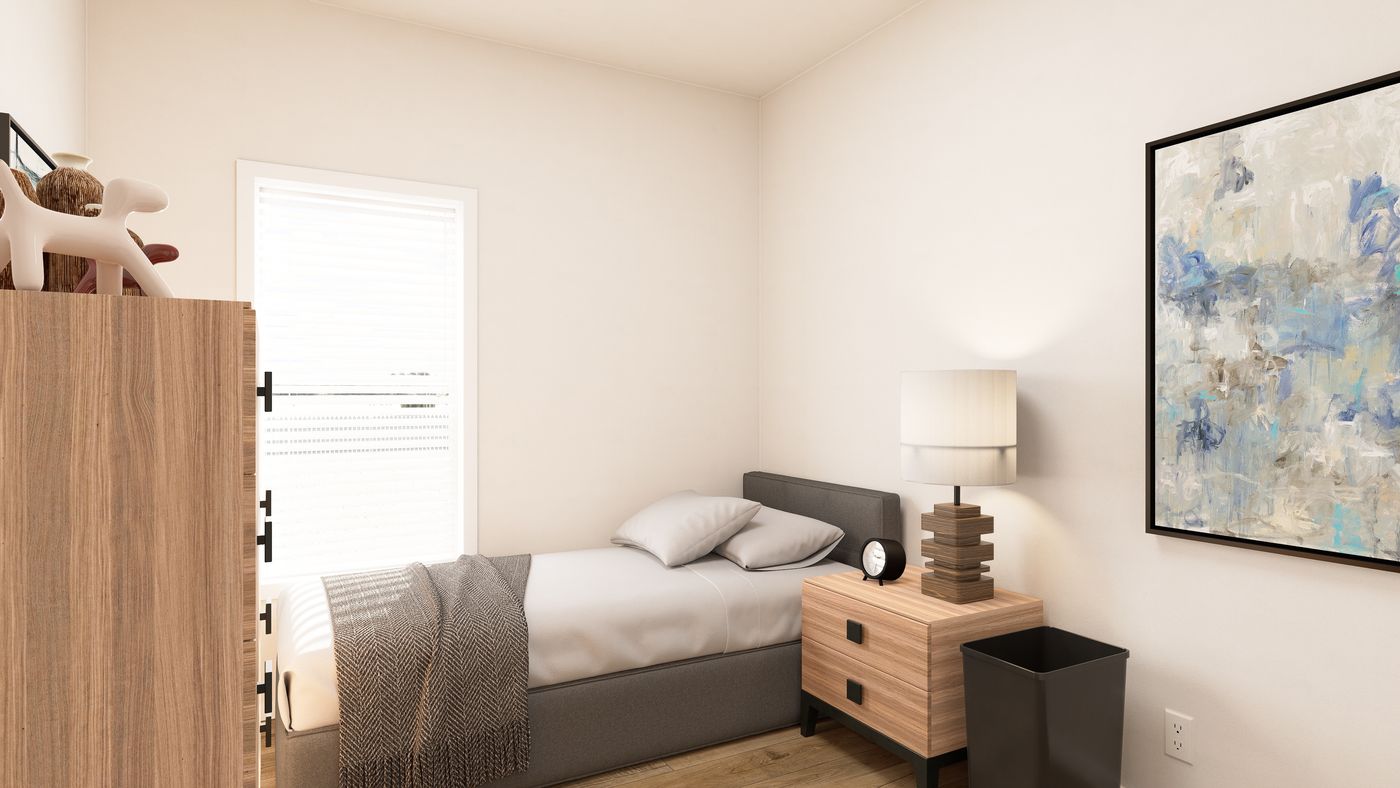 The PREFERRED PLUS CP561F Guest Bedroom. This Manufactured Mobile Home features 3 bedrooms and 2 baths.