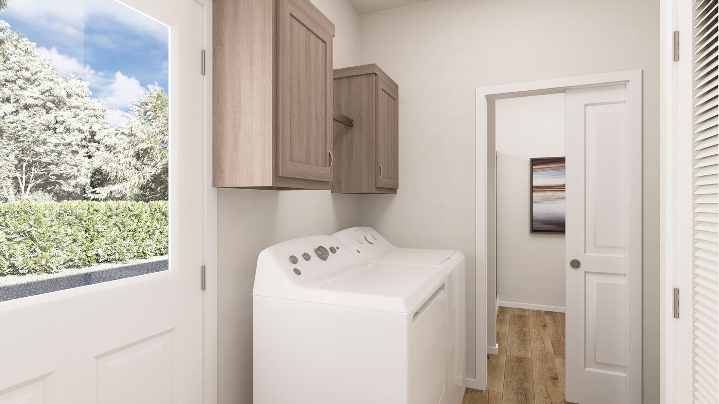 The PREFERRED PLUS CP561F Utility Room. This Manufactured Mobile Home features 3 bedrooms and 2 baths.