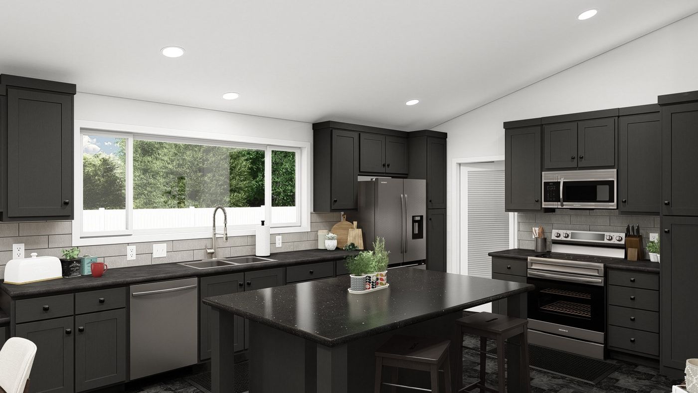 The ING564F SHASTA              GW Kitchen. This Manufactured Mobile Home features 3 bedrooms and 2 baths.