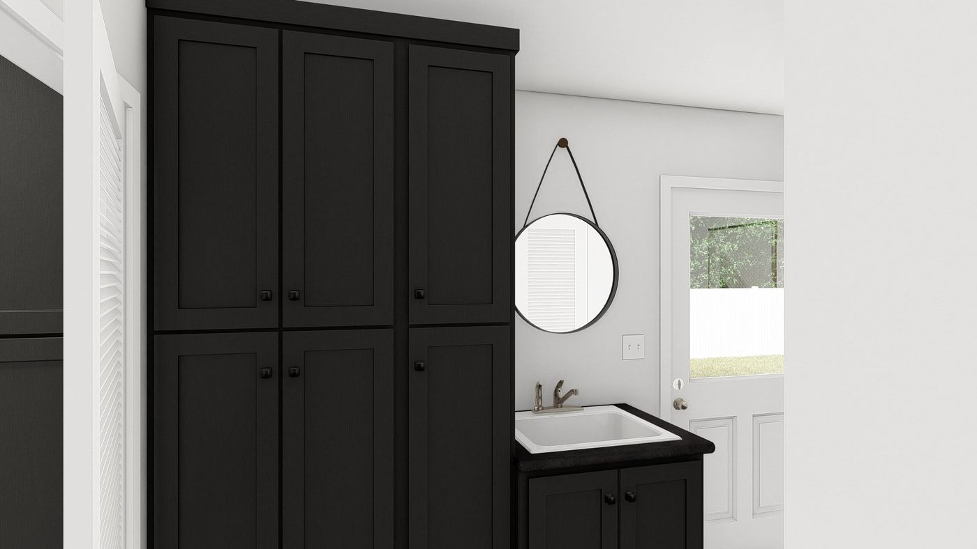 The ING564F SHASTA              GW Utility Room. This Manufactured Mobile Home features 3 bedrooms and 2 baths.