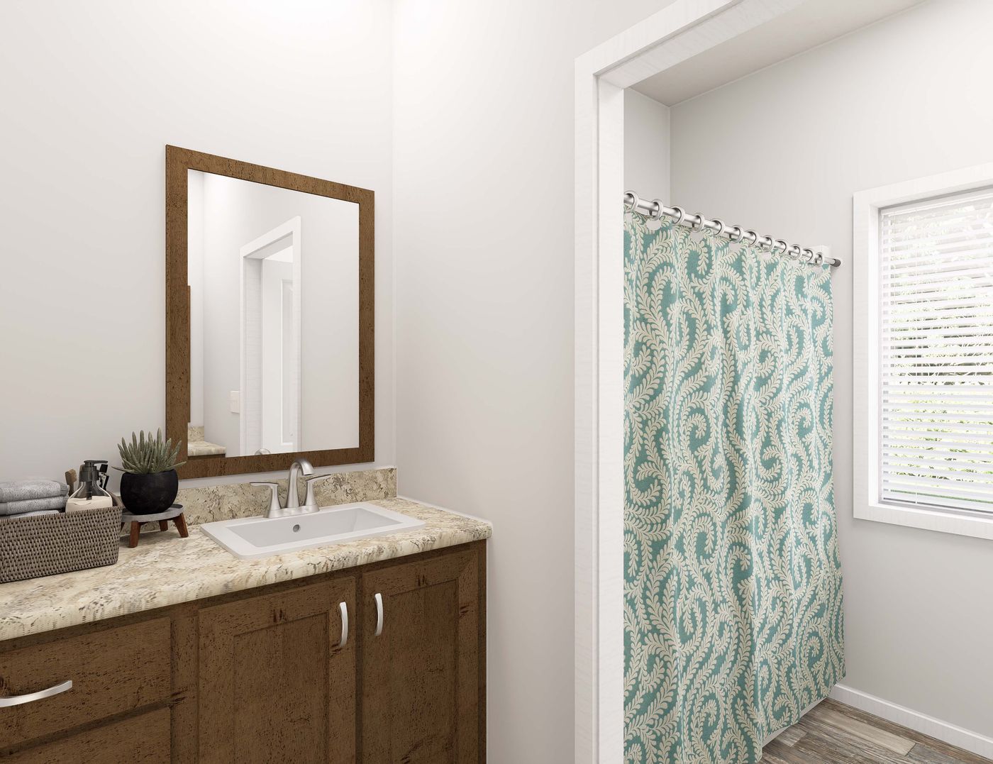 The THE BREEZE 2.5 CLAYTON Bedroom. This Manufactured Mobile Home features 4 bedrooms and 2 baths.