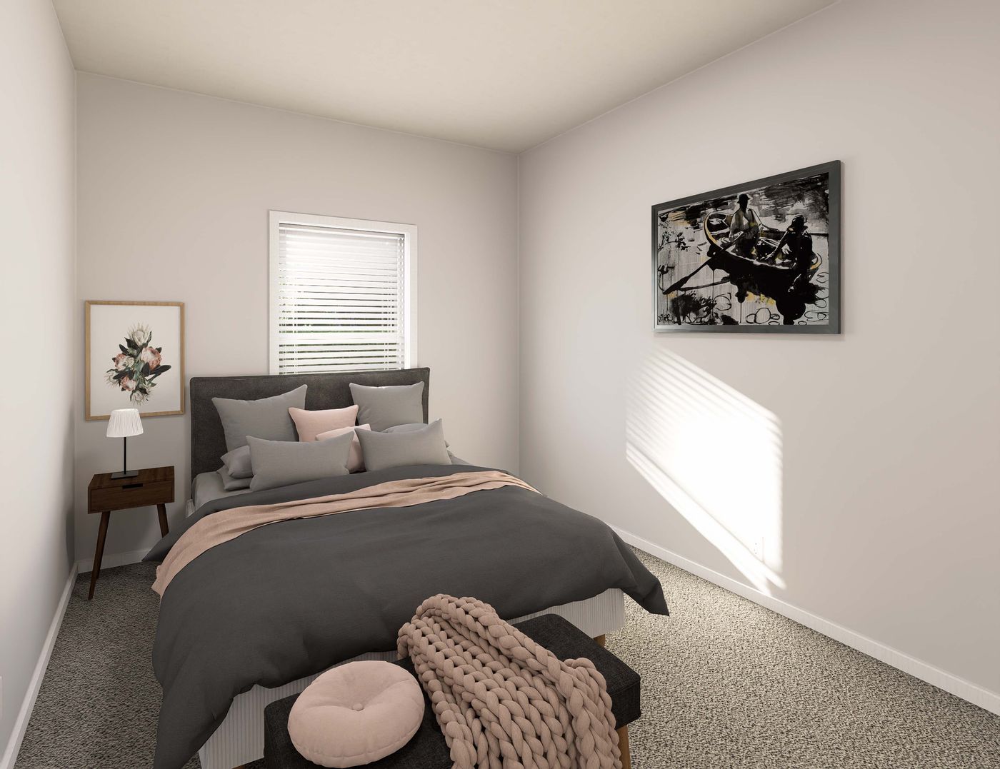 The THE BREEZE 2.5 CLAYTON Bedroom. This Manufactured Mobile Home features 4 bedrooms and 2 baths.