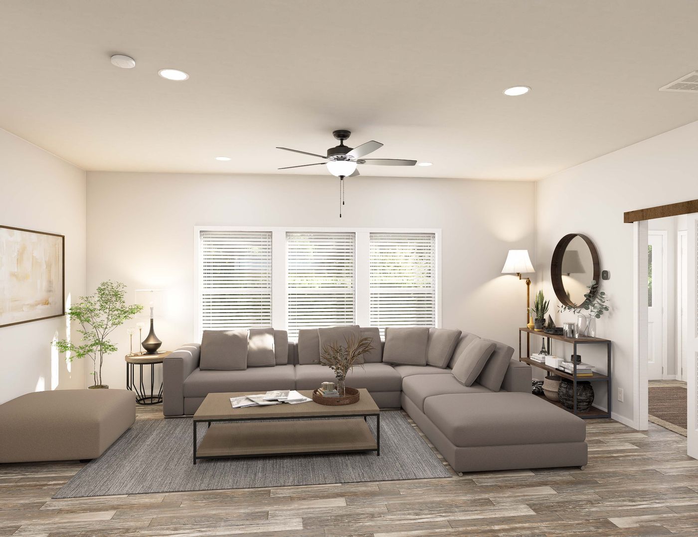 The THE BREEZE 2.5 CLAYTON Den. This Manufactured Mobile Home features 4 bedrooms and 2 baths.