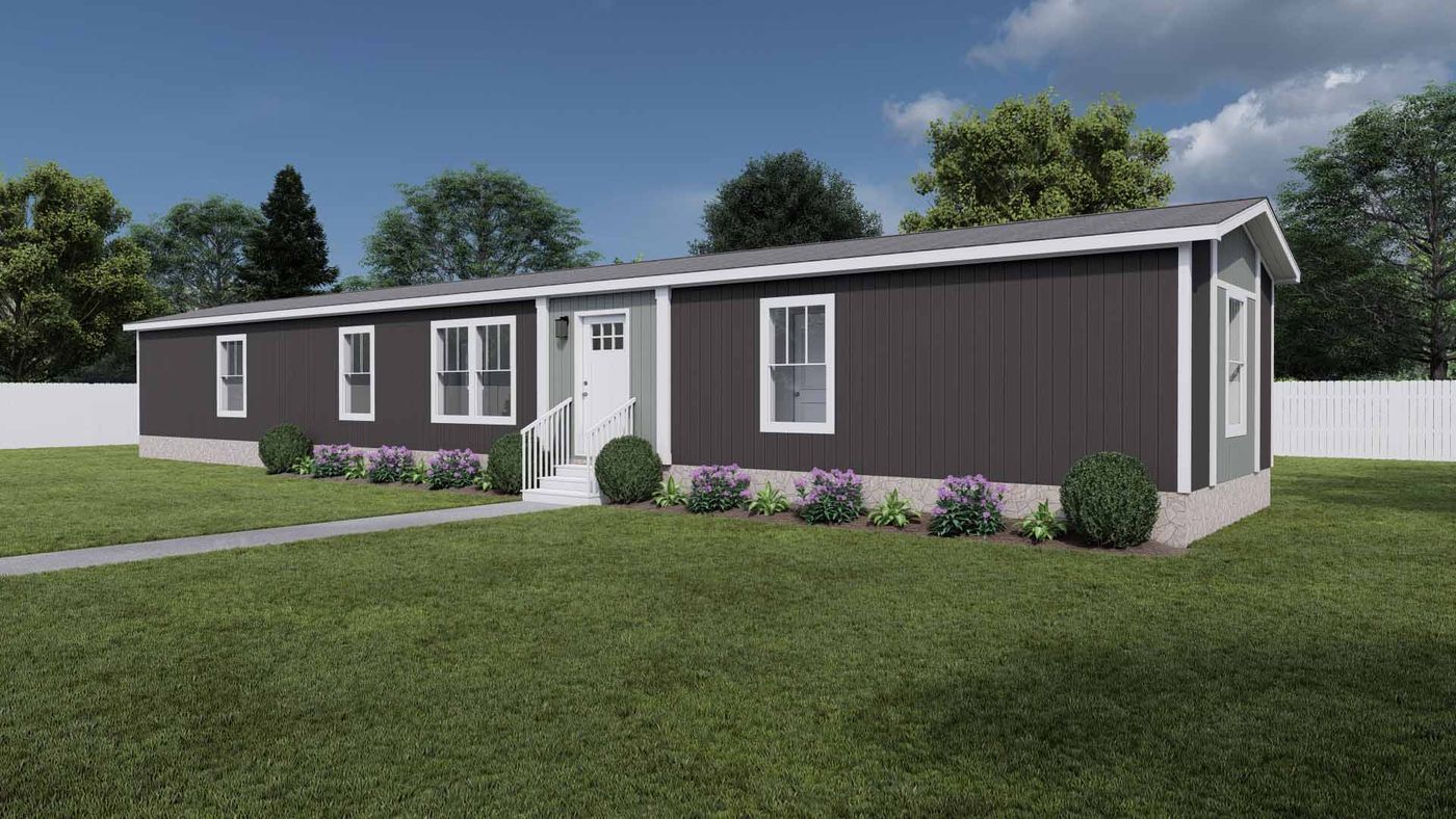 The 1676 SWEET CAROLINE Exterior. This Manufactured Mobile Home features 3 bedrooms and 2 baths.