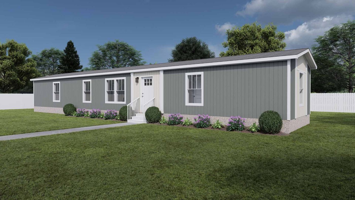 The 1676 SWEET CAROLINE Exterior. This Manufactured Mobile Home features 3 bedrooms and 2 baths.