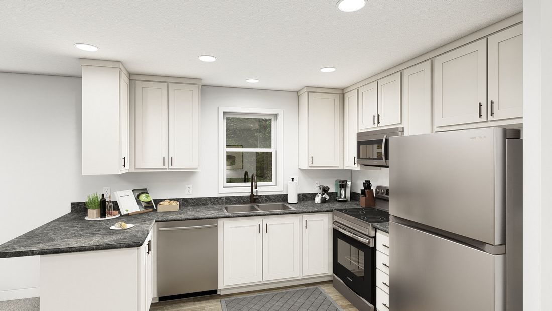 The DRM482P 2048'            DREAM Kitchen. This Manufactured Mobile Home features 2 bedrooms and 2 baths.