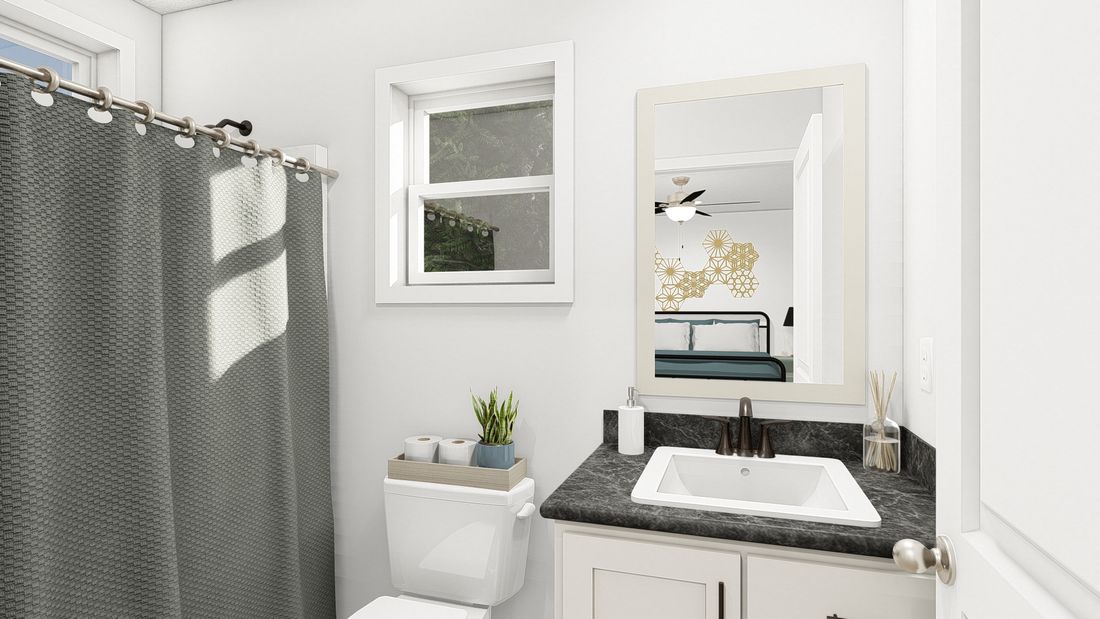 The DRM482P 2048'            DREAM Primary Bathroom. This Manufactured Mobile Home features 2 bedrooms and 2 baths.