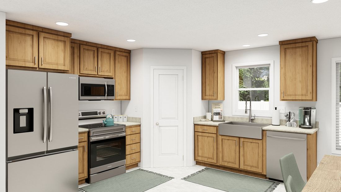 The DRM443F 44'              DREAM Kitchen. This Manufactured Mobile Home features 3 bedrooms and 2 baths.