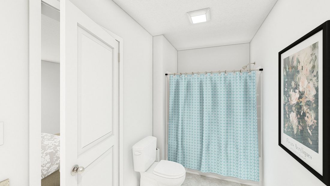 The DRM443F 44'              DREAM Primary Bathroom. This Manufactured Mobile Home features 3 bedrooms and 2 baths.