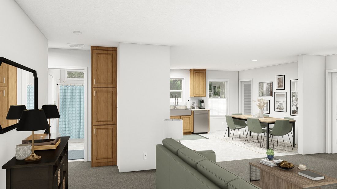 The DRM443F 44'              DREAM Foyer. This Manufactured Mobile Home features 3 bedrooms and 2 baths.