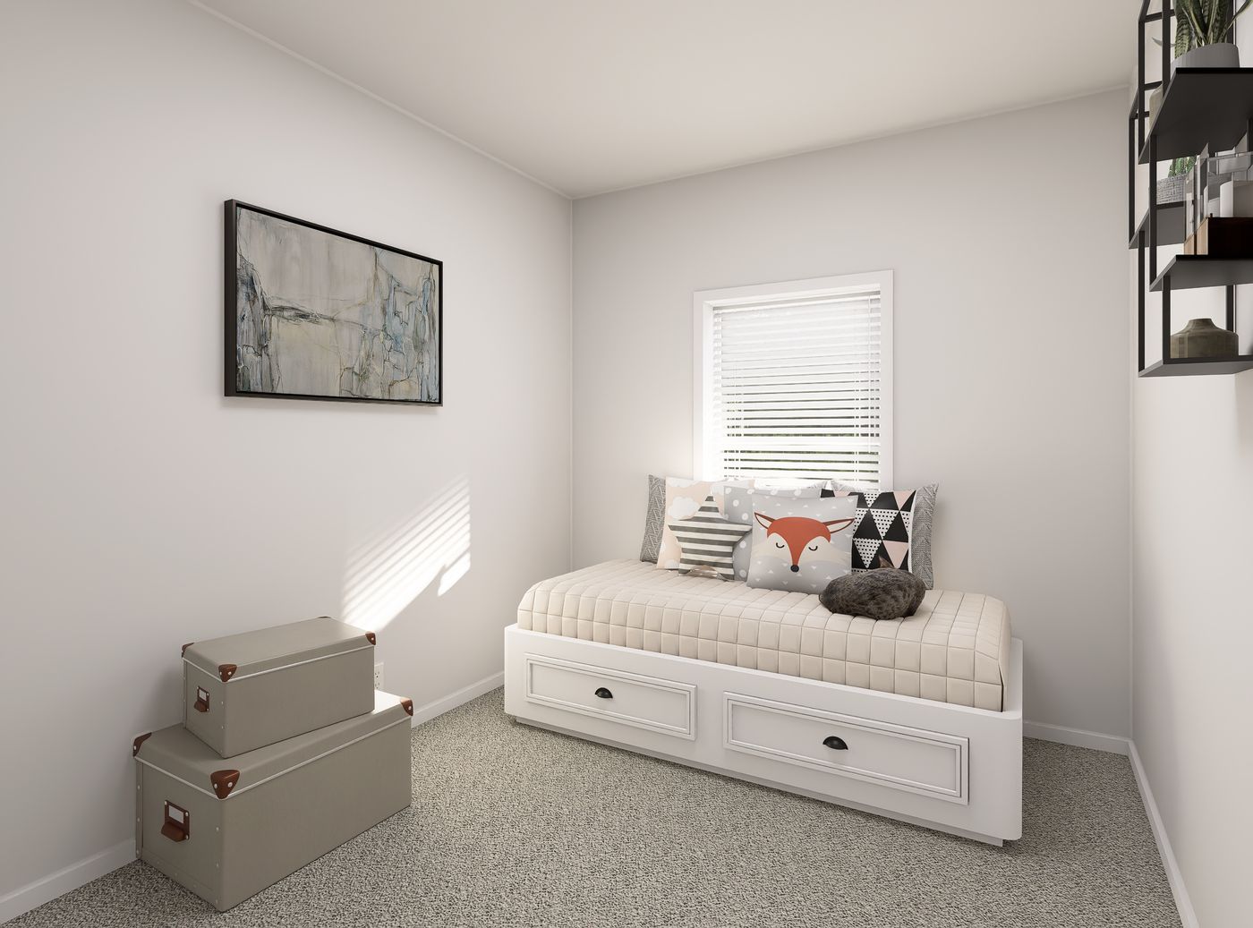 The PREFERRED PLUS CP641F Bedroom. This Manufactured Mobile Home features 3 bedrooms and 2 baths.