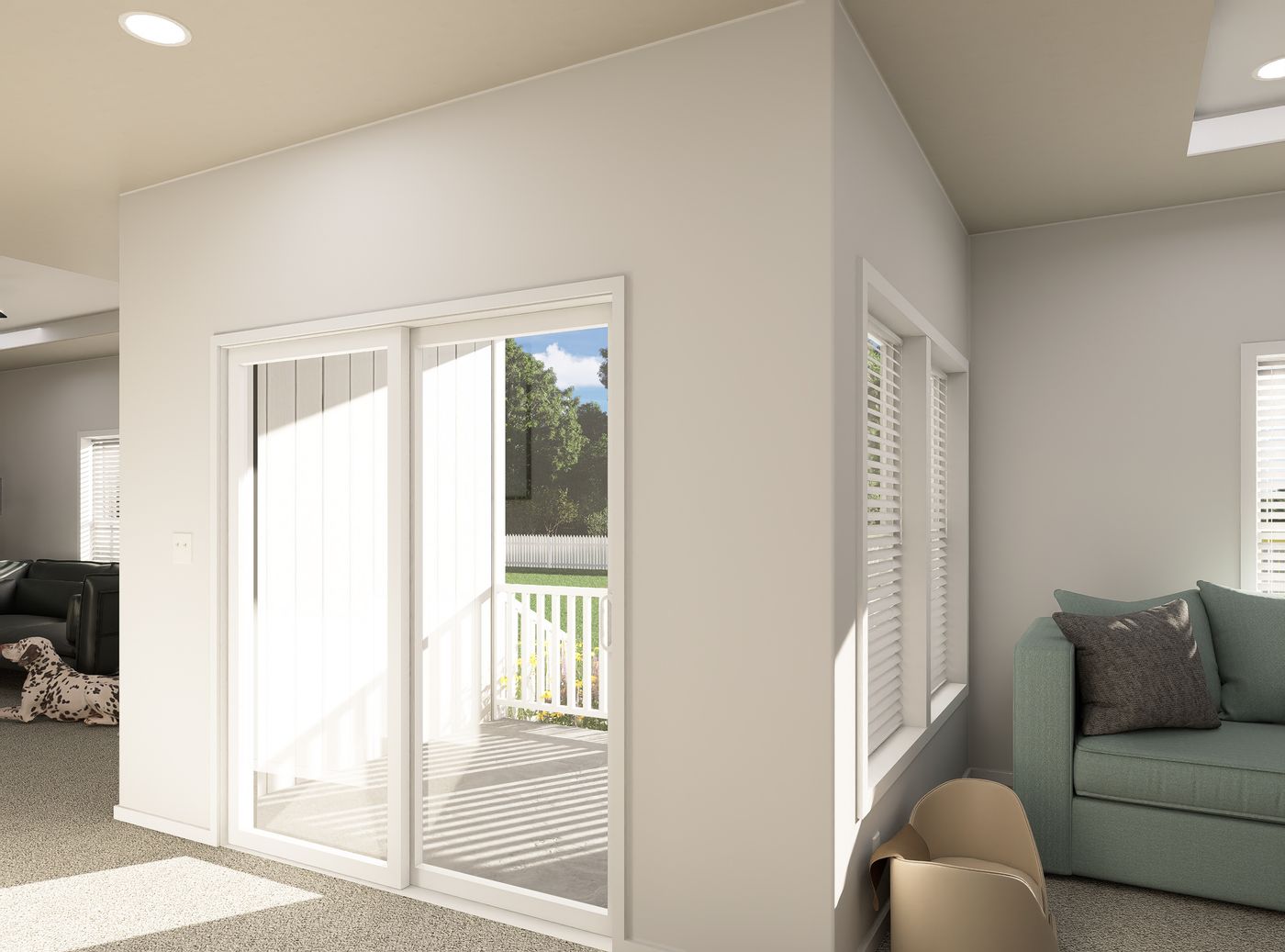 The PREFERRED PLUS CP641F Sun Room. This Manufactured Mobile Home features 3 bedrooms and 2 baths.