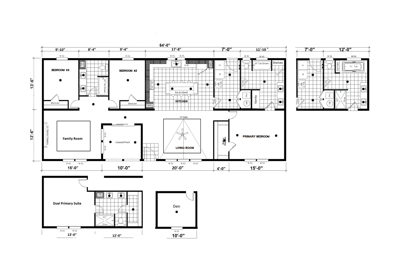 The PREFERRED PLUS CP641F Floor Plan