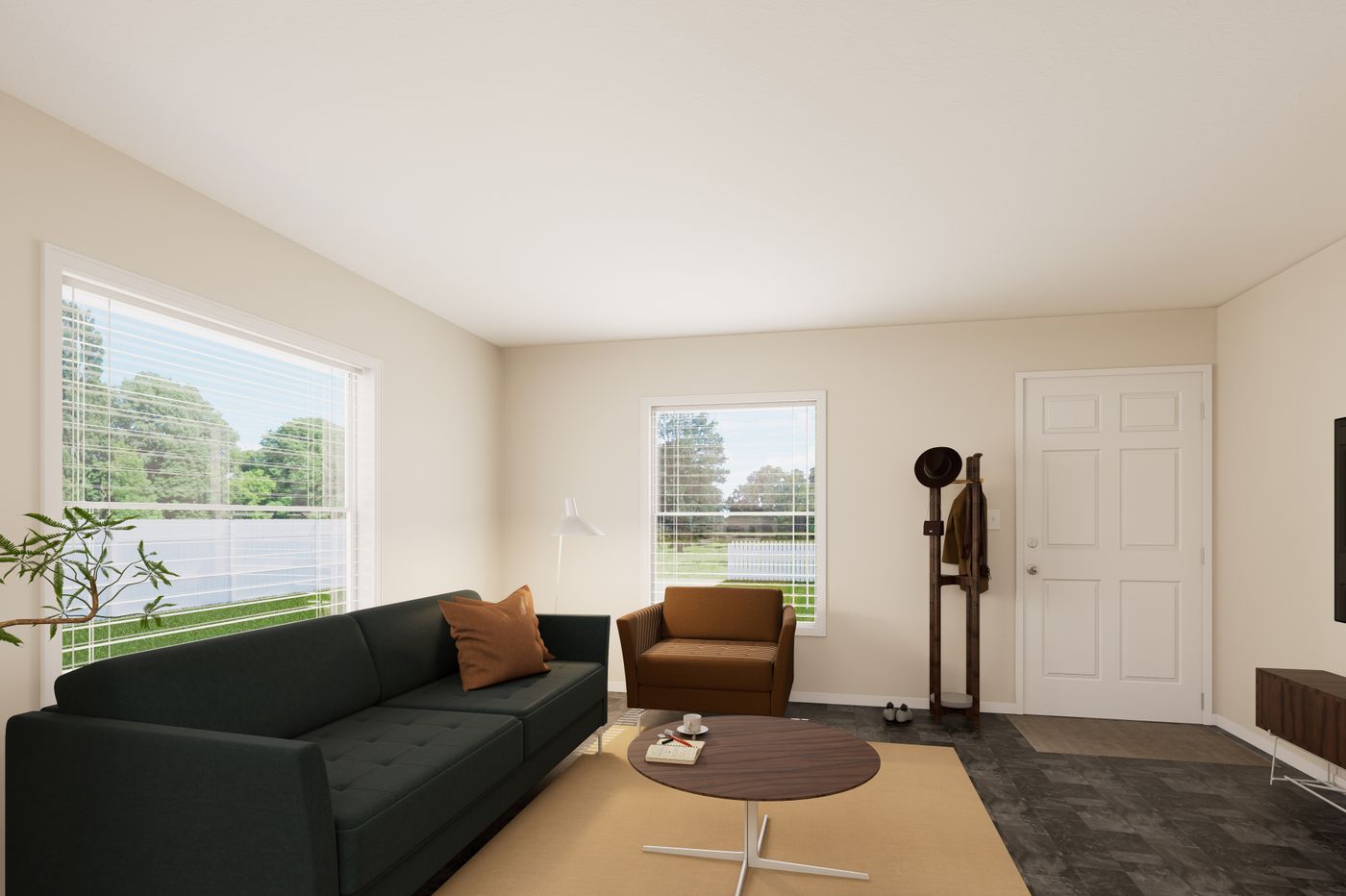 The B DUPLEX 2/2 2/2 Living Room. This Manufactured Mobile Home features 3 bedrooms and 4 baths.