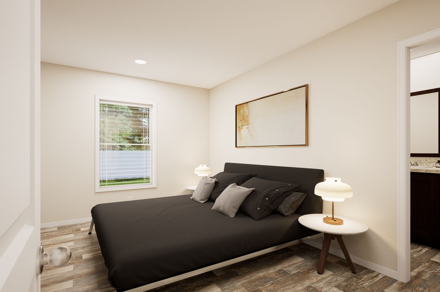 The A DUPLEX 2/2 2/2 Primary Bedroom. This Manufactured Mobile Home features 3 bedrooms and 4 baths.