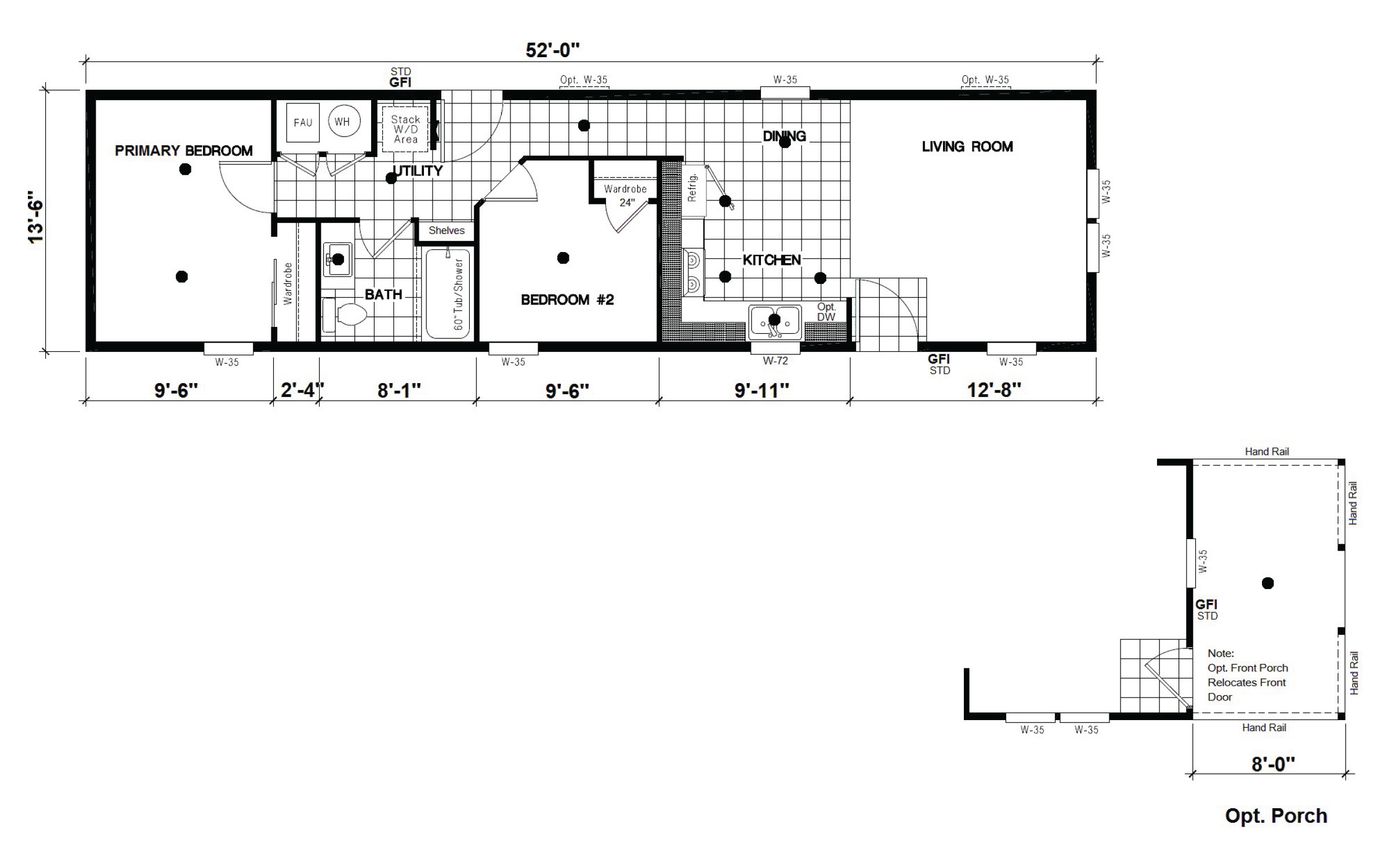 The DRM521M 52' DREAM Floor Plan