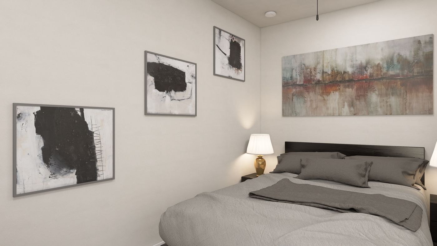 The DRM521M 52' DREAM Primary Bedroom. This Manufactured Mobile Home features 2 bedrooms and 1 bath.