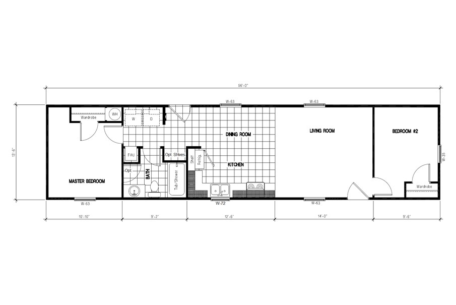 The DRM562M 56' DREAM Floor Plan