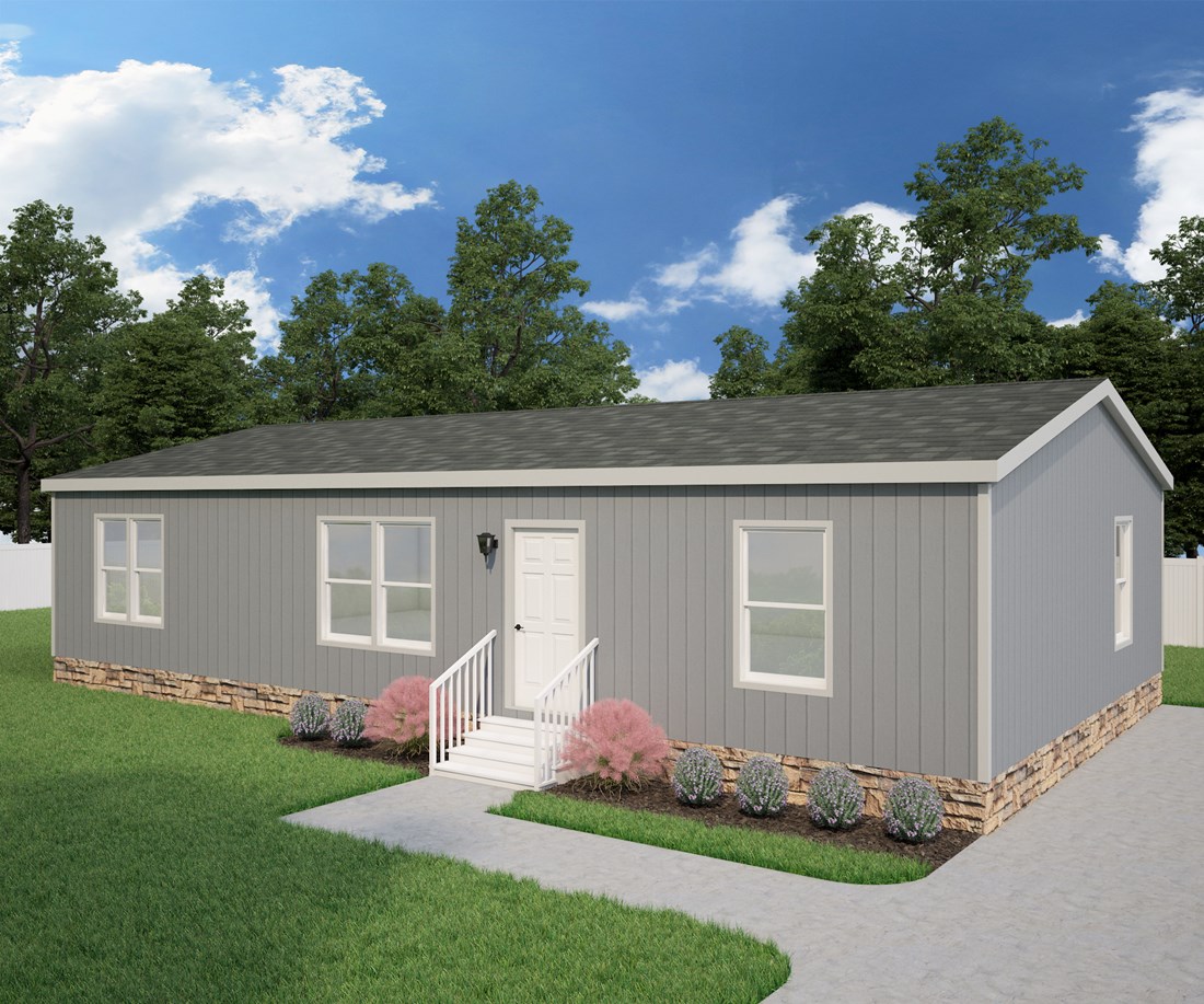 The DRM481F 48' DREAM Exterior. This Manufactured Mobile Home features 3 bedrooms and 2 baths.