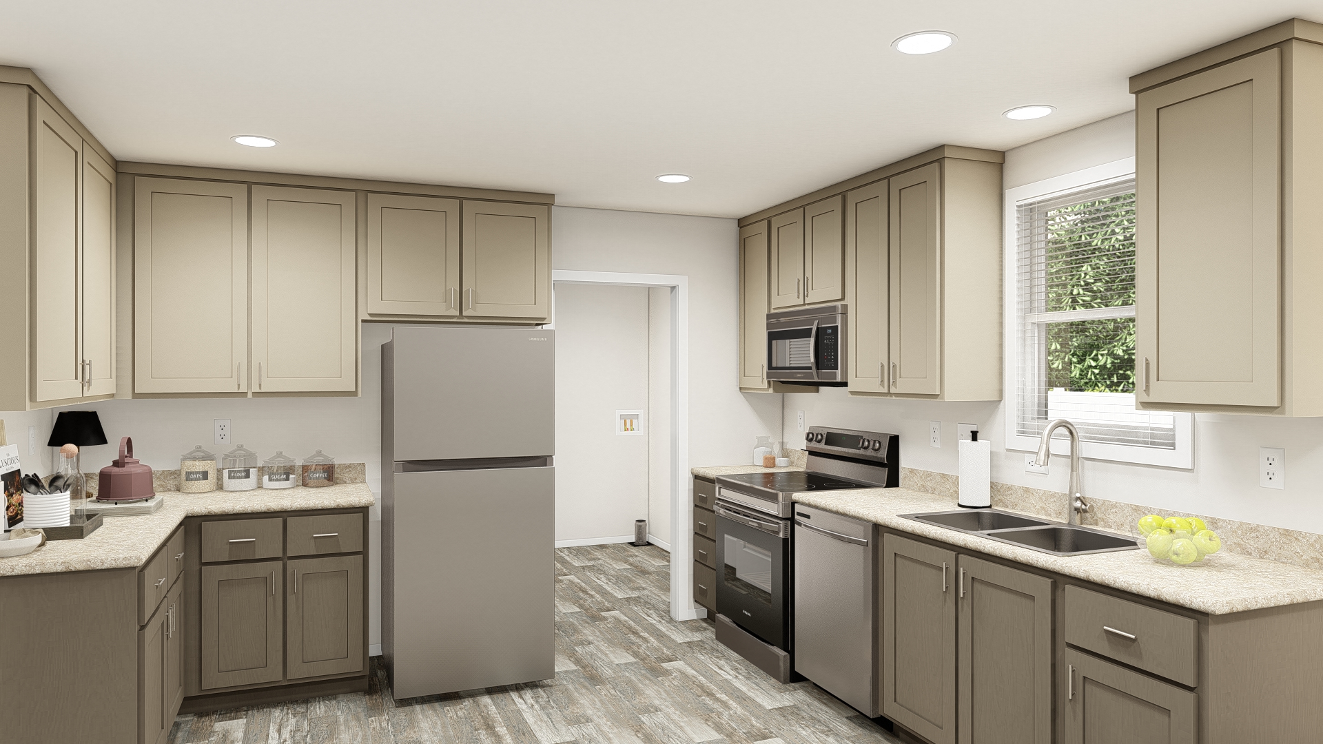The DRM481F 48'              DREAM Kitchen. This Manufactured Mobile Home features 3 bedrooms and 2 baths.