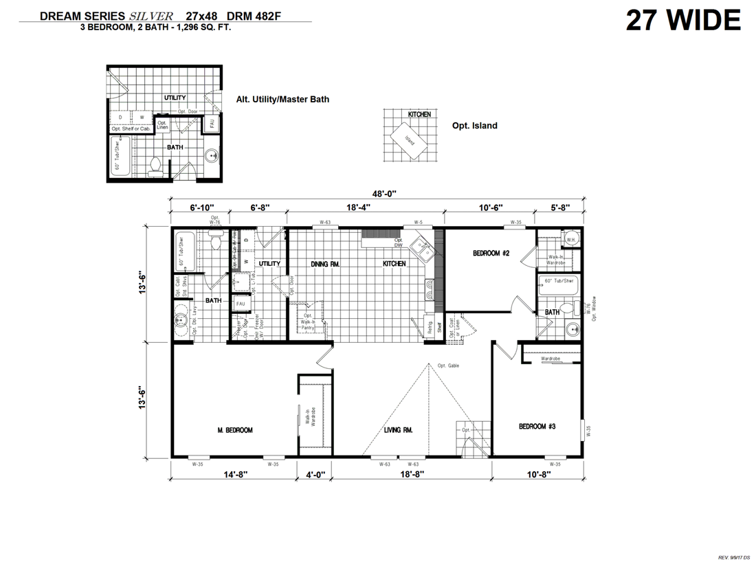 The DRM482F 48'              DREAM Floor Plan