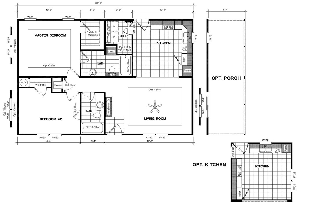 The INS382F REDWOOD II     CLAYTON Floor Plan