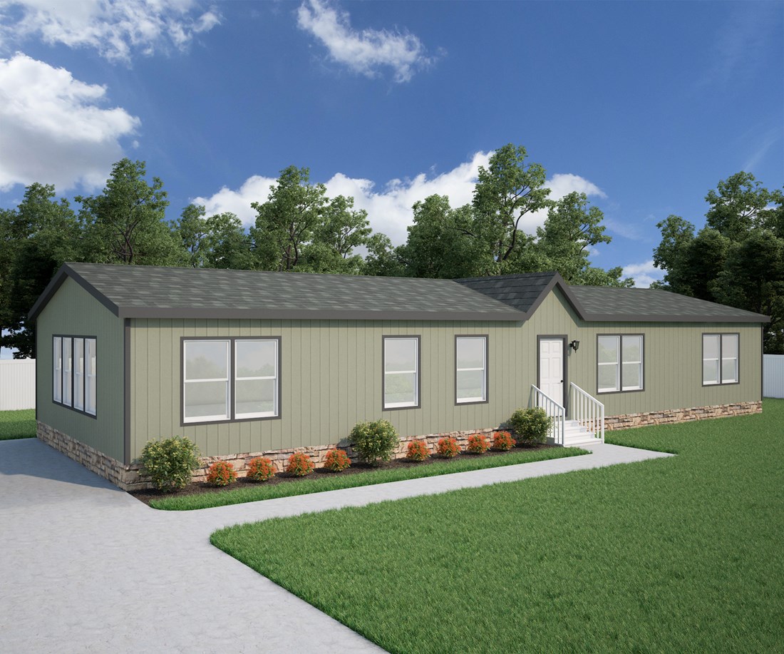 The ING681F EUCALYPTUS   (FULL) GW Exterior. This Manufactured Mobile Home features 3 bedrooms and 2 baths.